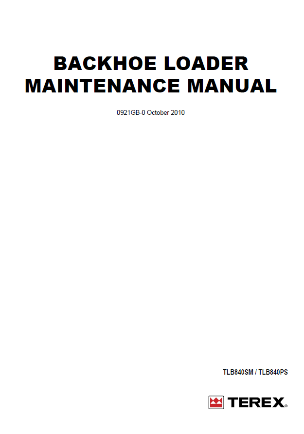 図解 合法ドラッグ体験マニュアル Terex TLB840 Backhoe Loaders Maintenance Manual and Circuit PDF